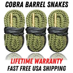 9 MM 3 Pack Gun Bore Cleaning Lifetime Breakage Warranty – Cobra Barrel Snakes