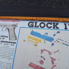 Vintage 1988-90 Glock 17 Gen 2 G17 Armorers Full Size Poster Original 33″x23.5″