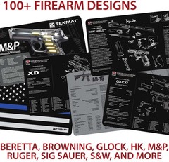 TekMat 36in Printed Gun Cleaning Mat , Black, TEK-36- Bench Mat