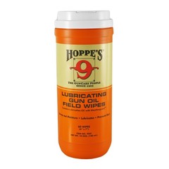 Hoppes No. 9 Lubricating Gun Oil Field Wipes 7×8 in 120-Count 9GO