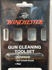 Winchester Gun Cleaning Toolset 3 Pc Kit Bronze & Nylon Brush Metal Pick New