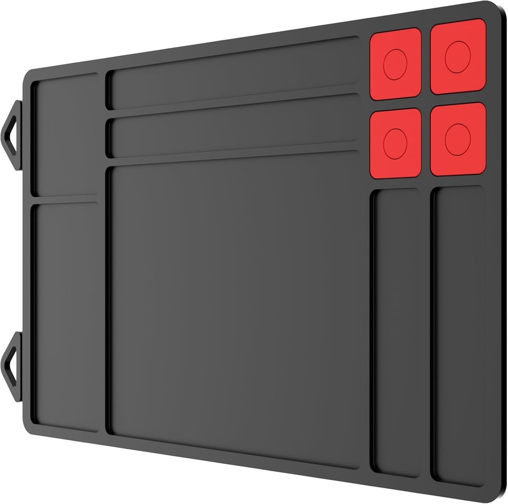 “Pistol Gun Cleaning Mat, Magnetic Anti-Slip Rubberized Mat with Organizer Parts