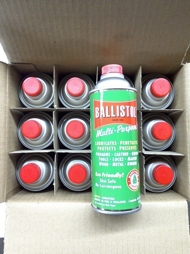 Ballistol Multi Purpose Lubricant Gun Cleaner-Case of 12-16oz cans w/ Triggers
