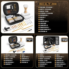 GLORYFIRE Gun Cleaning Kit Fits .22 .357/9Mm .38 .40 .45 Cal Universal Handguns