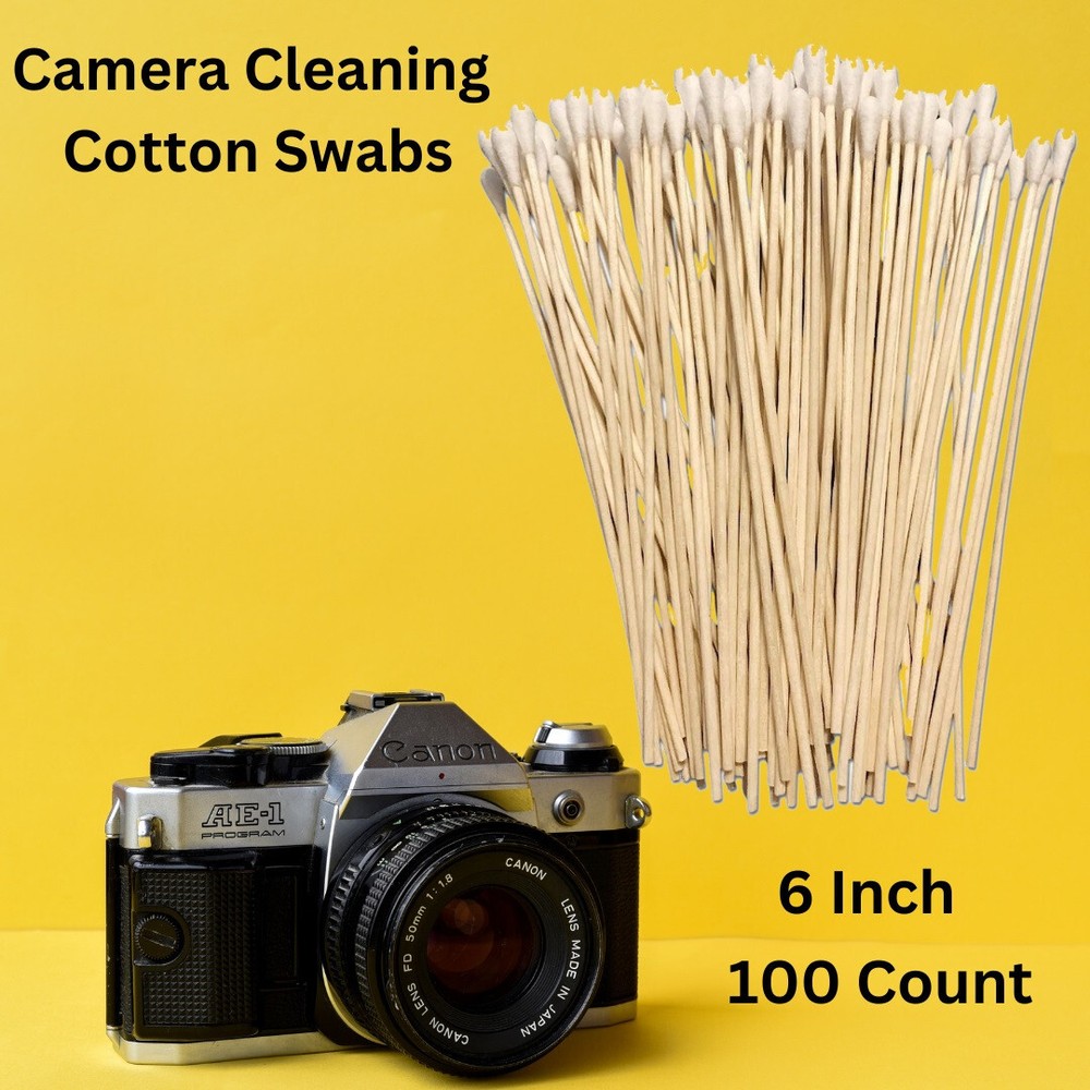 Cotton Swabs For Camera Cleaning – 100 Count – Free Shipping
