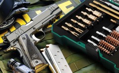 FLISSA Universal Handgun Cleaning Kit, 16 Piece Gun Cleaning Kit Case Included