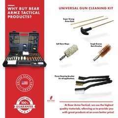 Gun Cleaning Kit for Rifle Pistol Shotgun Muzzleloader for any Caliber Universal