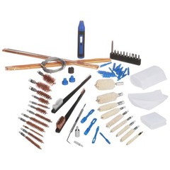 62 Piece Universal Gun Cleaning Kit Deluxe Aluminum Case Pistol Rifle Shotgun US