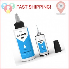 100% Silicone Air Gun Oil 2 oz & 1 oz Needle Oiler Airsoft Oil, Multi-Purpose Ai