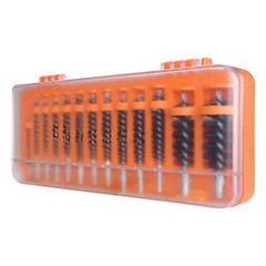 13PCS Rifle Pistol Shotgun Gun Cleaning Bore Brush in Organized Storage Box
