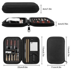 Portable Cleaning Tool Kit with Case Rods Brushes Maintenance Accessories
