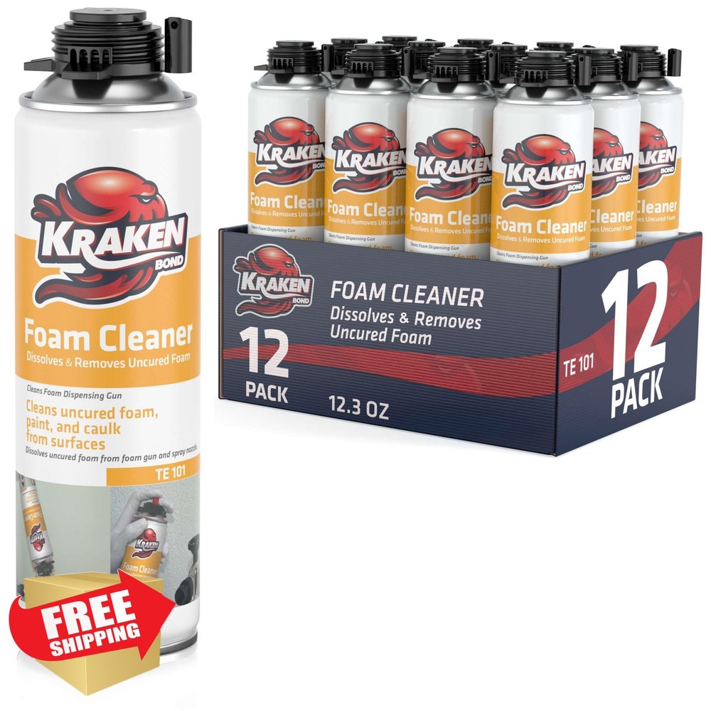 KRAKEN BOND 12.3oz Foam Gun Cleaner, 12 Pack