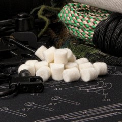 100-Pack Wool Felt Gun & Chamber Cleaning Pellets for Firearm Maintenance