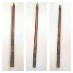 Vintage Antique 37″ Hickory Wood 3-Piece Shotgun Cleaning Rod Brass Fittings