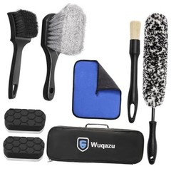 8PCS All-in-One Wheel & Tire Cleaning Kit – 360° Flexible Synthetic Wool 8 PCS