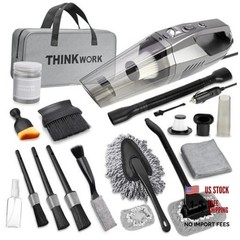 Car Cleaning Kit, Car Vacuum Kit, Gray Car Interior Detailing Kit Gray(20pcs)