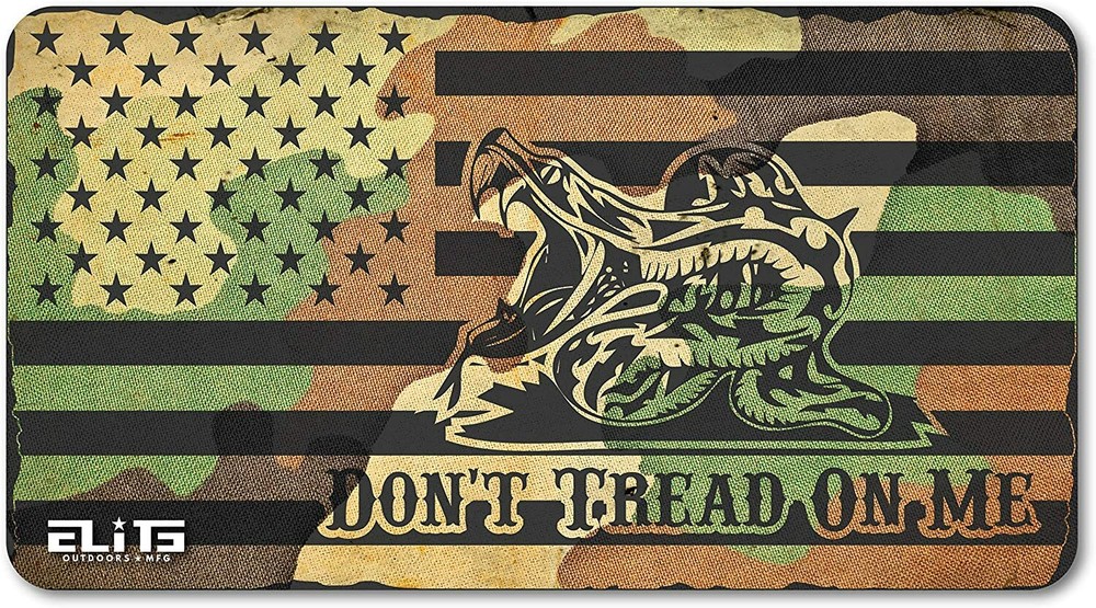 ELITE OUTDOORS Don’t Tread On Me Camo Gun Cleaning MAT 12″ x 22″. Made in USA