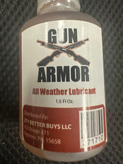 J. T. Outdoors Gun Armor Oil 1.5 oz. Bottle All Weather Lubricant