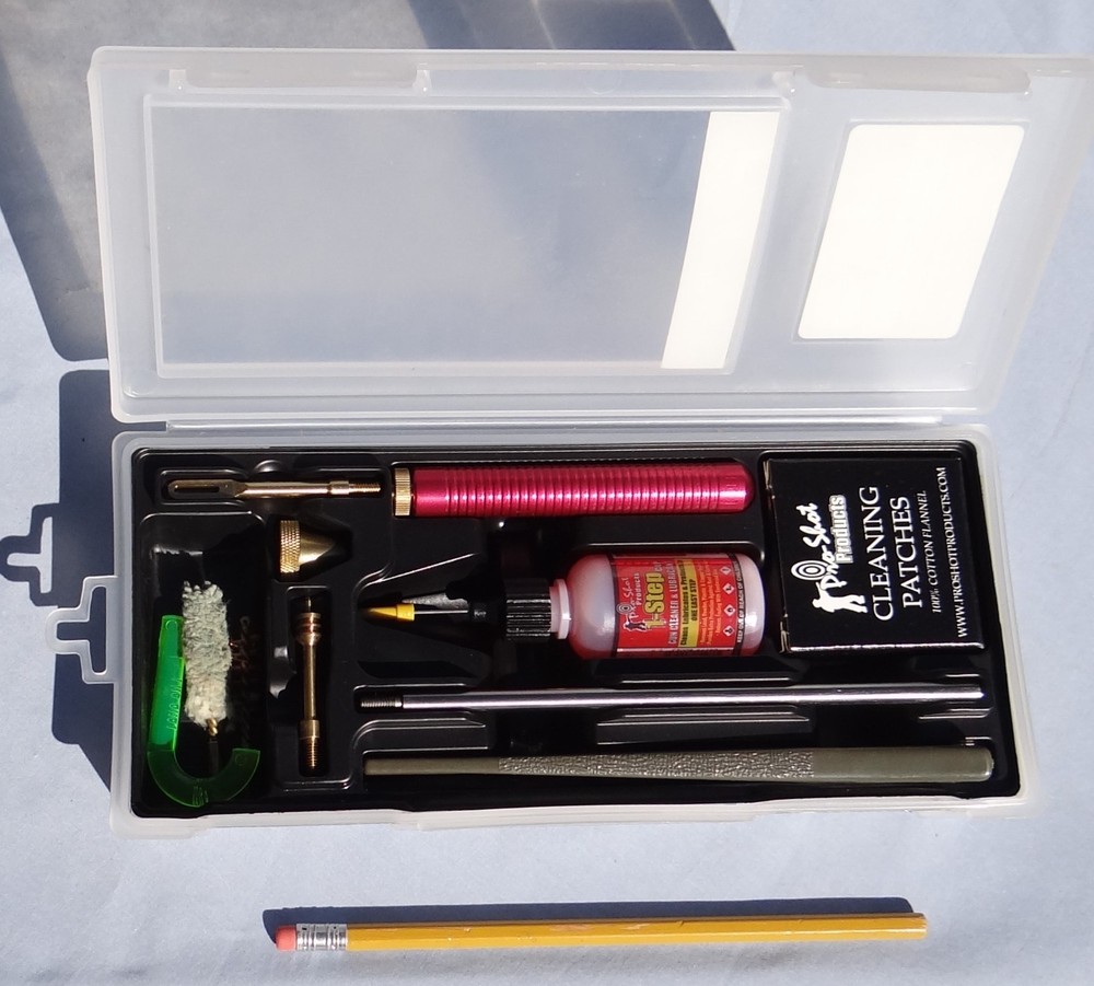 USA Made Pro Shot 9mm 38 357 mag & Up Pistol Cleaning Kit Excellent Condition