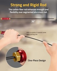 36″ Gun Cleaning Rod Kit for .22 to .50 Caliber Rifles, Bore Guide, Brushes & Ja