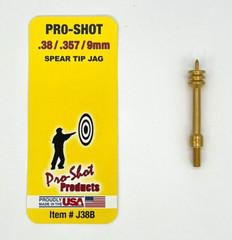 Pro-Shot Benchrest Brush & Spear Tip Jag Set For .38 / .357 Cal. Pistol