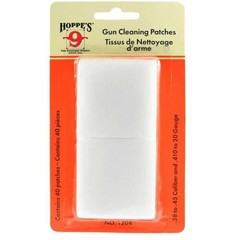 NEW! Hoppe’s No. 9 Gun Cleaning Patch, 16-Guage/12-Guage (25 Pack) 1205