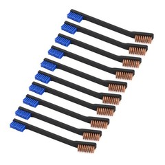 Gun Cleaning Brushes 10-Pack Double-Ended Multifunction Brass Nylon Bristle B…