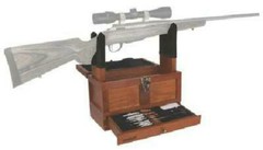 Universal Gun Cleaning Kit Rifle Shotgun Pistol Clean Set Wood Tool Drawer Chest
