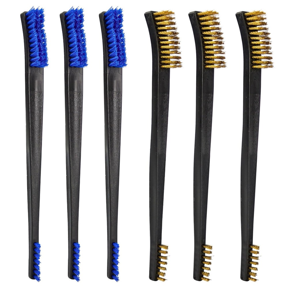 6 Pack DoubleEnded Gun Cleaning Brushes Set, Brass & Nylon Brush Gun Cleaning…