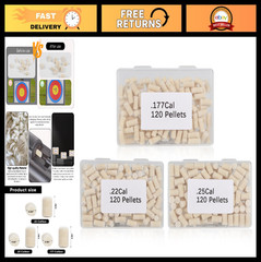 Airgun Cleaning Pellets .22 .177 .25 Cal 120 Count Wool Felt with Storage Box