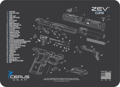 Zev Tech OZ9 Handgun Mat Cerus Gear Grey
