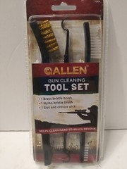 GUN CLEANING TOOL SET, 1 BRASS & NYLON BRISTLE BRUSCH, 1 SLOT & CREVICE PICK (T)