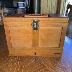 Outers Wood Gun Cleaning Tool Chest Storage Box Oak Finish Latch Drawer 70084