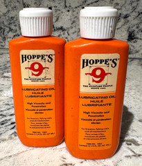 HOPPE’s No 9 Lubricating Oil Bottle Lot of 2 80% Full Gun Care Cleaning USA 2007