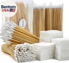 Gun Cleaning Supplies – Gun Cleaning Patches and Long Cotton Swabs Set, 6″ Cotto
