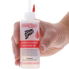 Premium Sewing Machine Oil with Zoom Spout Oiler 4 FL OZ Stainless Lily Pro