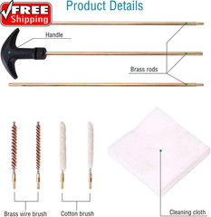 Rifle Gun Barrel Cleaning Kits for .177/.22 (4.5/5.5Mm) Caliber, Bore Brush,Pist