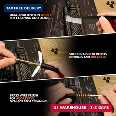 Gun Cleaning Kit Universal Handgun Cleaning Kit, .22,.357,.38,9mm,.45 Caliber Pi