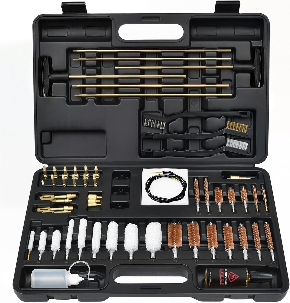 GLORYFIRE Gun Cleaning Kit Universal for Guns, Gun Brushes for Pistol, Handgun,