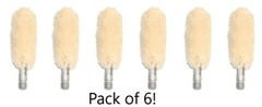 6 Pack 10/12 Gauge Shotgun Barrel Cleaning Cotton Swab Brush Tip USA made
