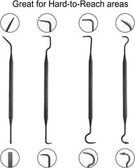 Gun Cleaning Kit, Universal Gun Cleaner Tools Set Including Double-Ended Brass S