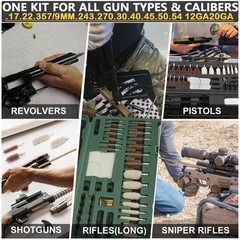 Kit universal para limpieza de pistola para todos los calibres de rifle limpieza