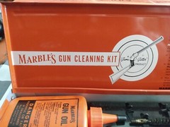 Vintage Marbles .30 cal Cleaning Kit Steel Case With Cardboard Slip Cover LOOK!