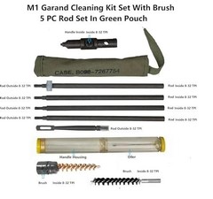 M1 Garand Buttstock Cleaning Kit Oiler Brass Brush 8-32 TPI 5PC Set