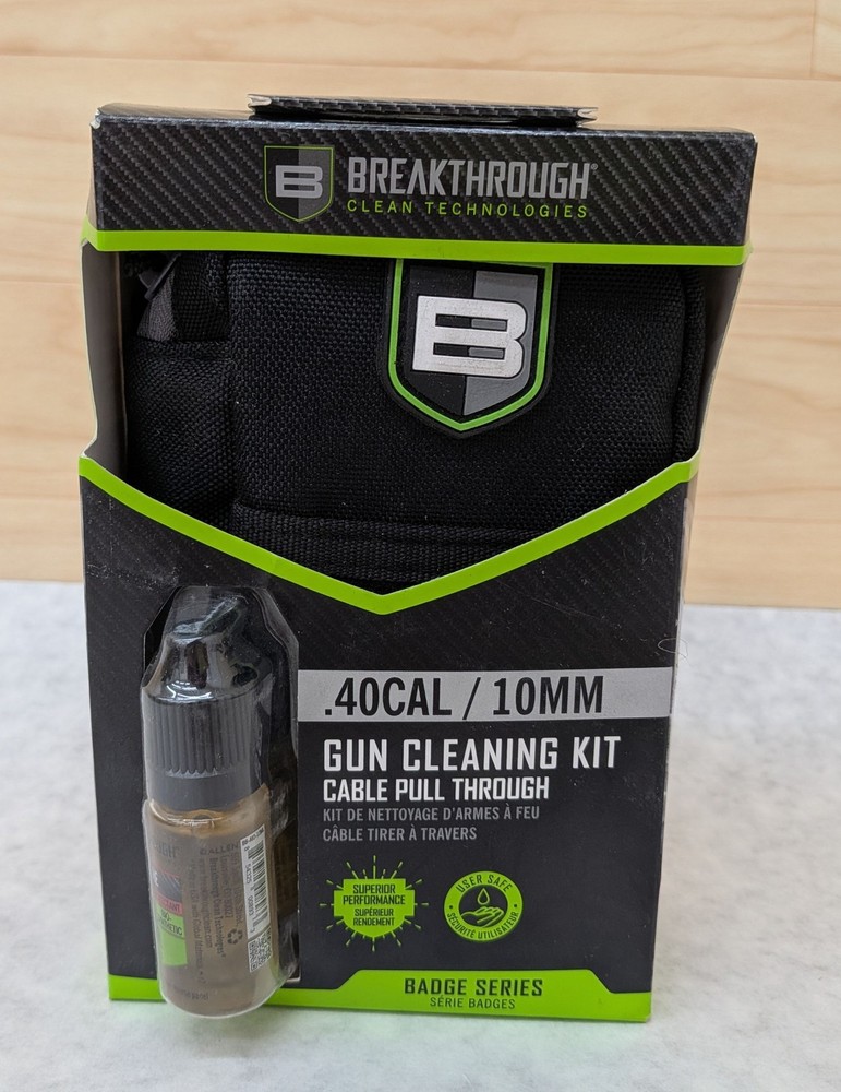 Breakthrough .40cal/10mm Cleaning Kit w/ Pull Through Cable BT-COP-40
