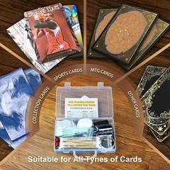 Card Care Clean Kit with Plastic Case for Trading and Collectible Cards