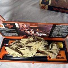 Vintage Gun Cleaning Kit Storage Case & Original Advertising Box USA Hoppes 2V