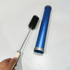 Glue Gun Tube Brush Cleaning Brushes Nylon Metal Steel Wire Wood Handle 2PC Set