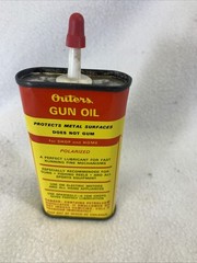 Vintage Outers 445 Gun Oil Empty Metal 3 Oz. Handy Household Oiler Can
