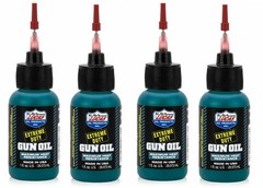 4 PACK Lucas Extreme Duty Liquid Gun Oil 1 oz Plastic Bottle | Needle Oiler